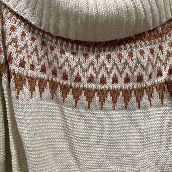 Maurices Fair Isle Marilyn Neck Pullover Sweater Size Medium NWT - Picture 2 of 6